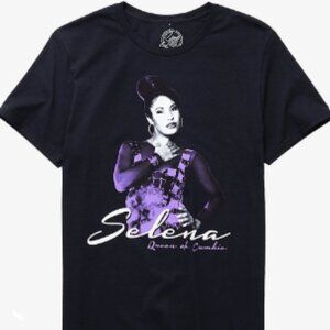 NWT - SELENA Black / Purple  T-Shirt - Sz XL